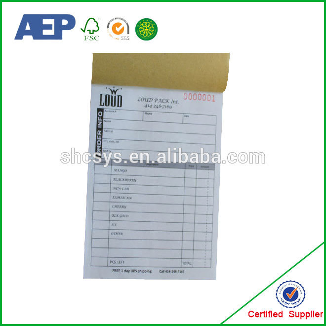 wholesale custom cheap printing tally book,bill book