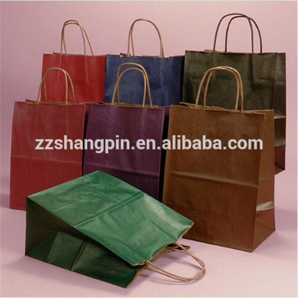 hot sale high quality kraft packaging shopping bags with handles