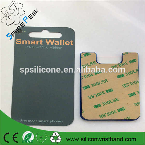3m sticker silicone smart wallet,sticky phone pouch credit card