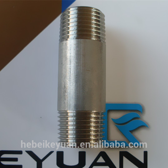 type 304 1/4" x 100mm long barrel nipple class 150