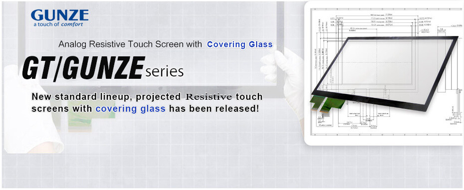 Paneles táctiles resistivos de Gunze Pantalla de reparación de cristales de pantalla -vicpas touchscreen