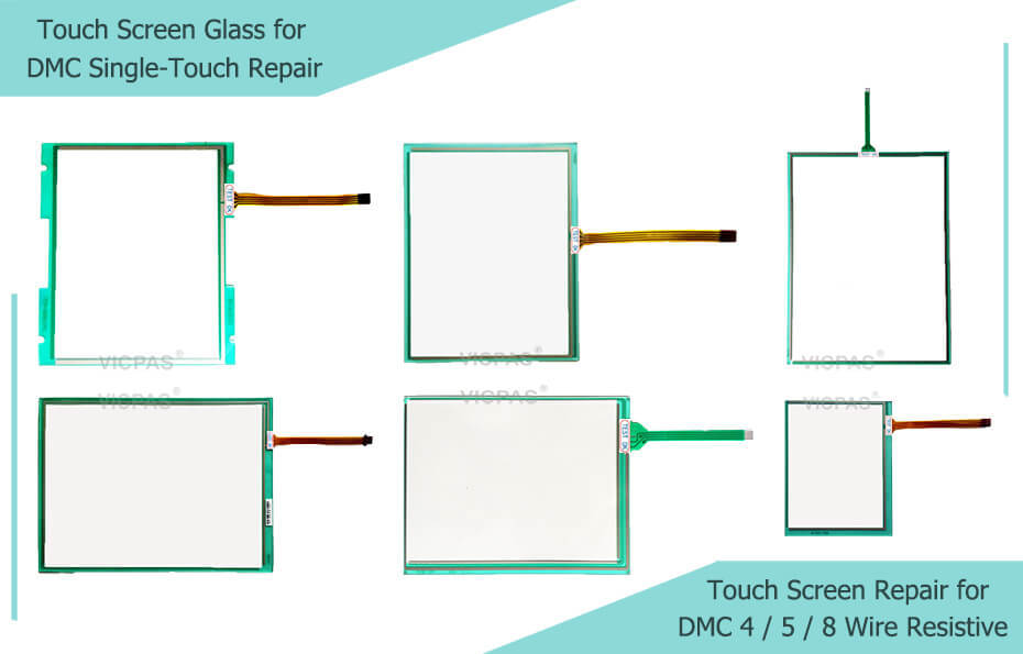 Reparación de vidrio del panel de pantalla táctil resistiva de un solo toque DMC