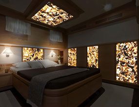 Diseño de pared de dormitorio de piedra preciosa Jasper