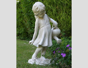 Custom Garden Embellish Sculpture Girl Cute Stone Statue