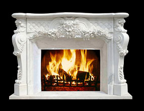 Louis XV style  Marble Fireplace