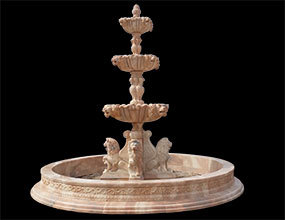 escultura de mármol, talla, fuente de agua