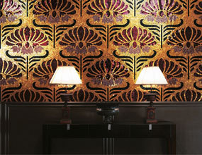 Золотые цветочные узоры Дизайн стеклянной мозаичной плитки