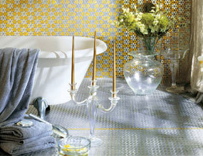 baño, diseño, hermoso, matel, mosaico, azulejo, diseño