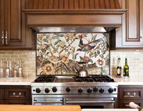 Diseño de cocina tradicional Patrón de azulejo de mosaico Waterjet