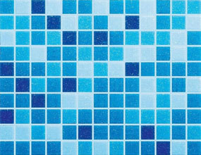 Azulejo de piscina azul claro