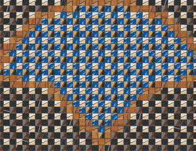 Mezcle el mosaico de madera del patrón del color