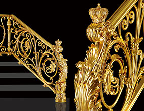 Luxury Decorative Brass Railing