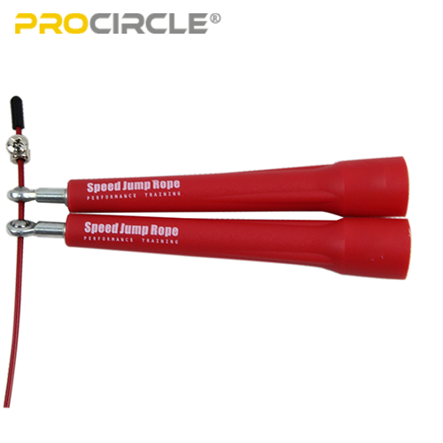 details of red jump rope