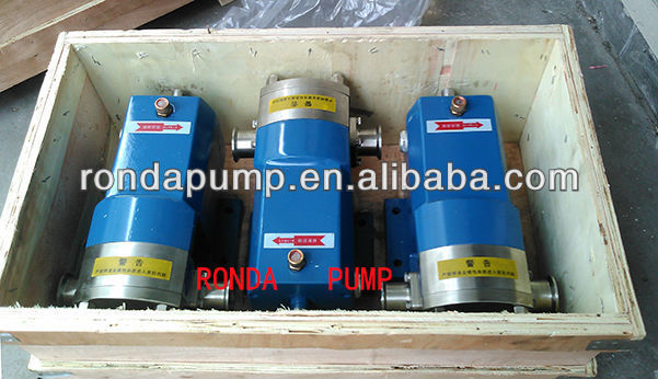 Rotary lobe pump made of stainless steel