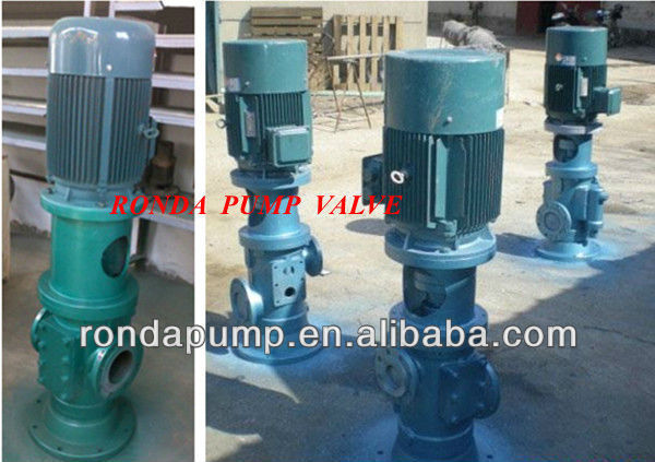 Three screw vertical bitumen pump