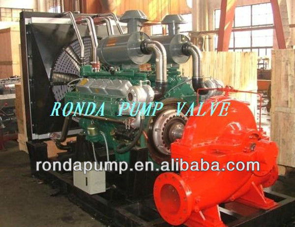 High flow rate centrifugal double suction split casing pump