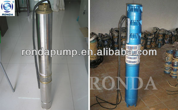 QJ high head multistage centrifugal borehole submersible water pump