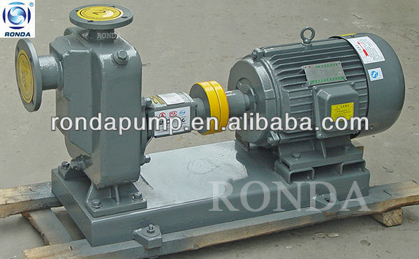 ZW standard specification of centrifugal non clogging self priming sewage pumps