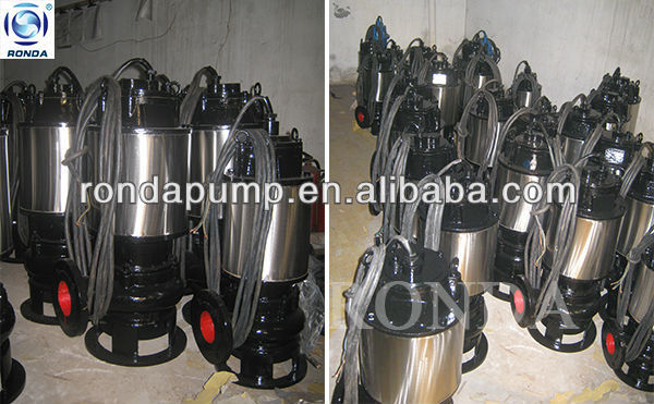JYWQ JPWQ 15hp auto-stirring centrifugal submersible sewage pump manufactures