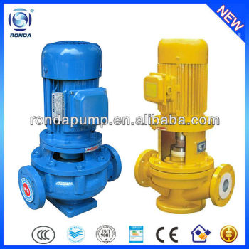 GBF teflon lined electric vertical inline pump for chemical