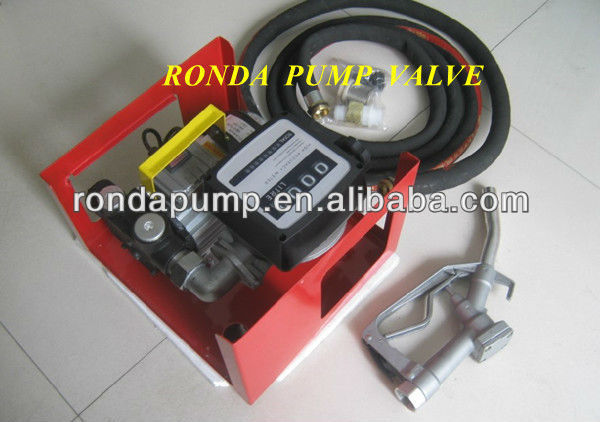 24V 12V DC Oil Booster Pump with flowmeter oil gun oil hose