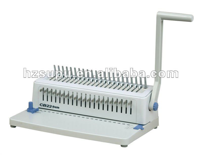 Manual plastic comb file binding machine