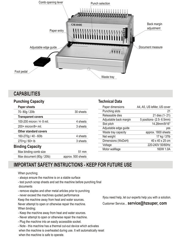 album binding machine/comb binding machine for sale