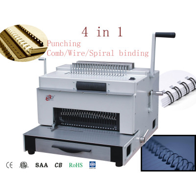 paper punching comb wire spiral binding machine print use ( SUPER4&1)
