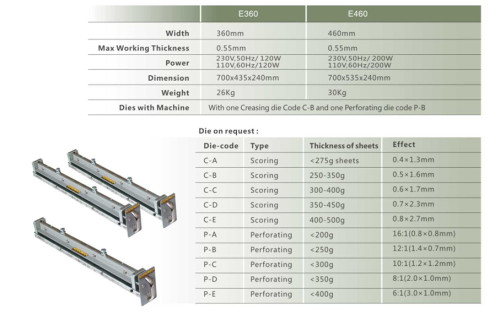 Electrical Hard Cover Creasing and Perforating Machine (E460)