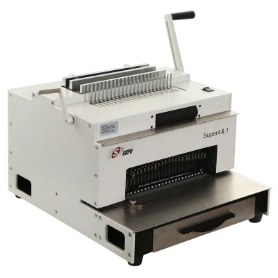 Multifunction binding machine with comb wire spiral coil and punching
