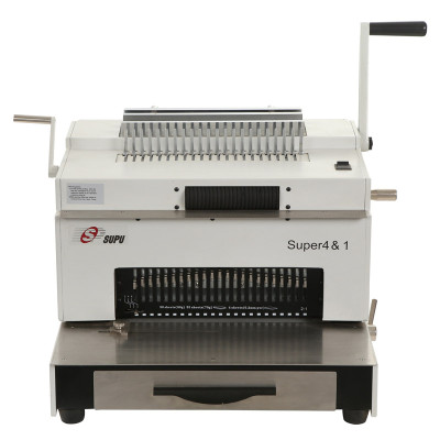 Multifunction binding machine with comb wire spiral coil and punching