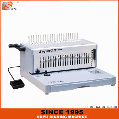 SUPU Electrical Office A4 Size Paper Punching And Comb Binding Machine Model SUPER21E PLUS