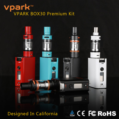 Vpark BOX 30 starter kit ,new atomizer fit 30w box mod 1.8 ML tank atomizer for e cigarette from shenzhen factory