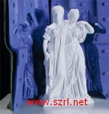 Molding silicone rubber for resin
