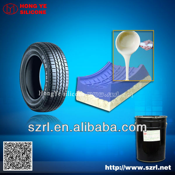 Liquid silicone for making tyre molds