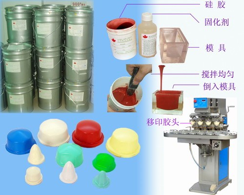 RTV-2 tampo silicone rubber, liquid silicone for pad printing