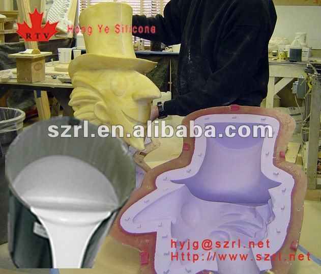 RTV silicone rubber mould making for gypsum casting