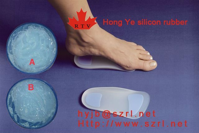 platinum cured silicon for soft insole