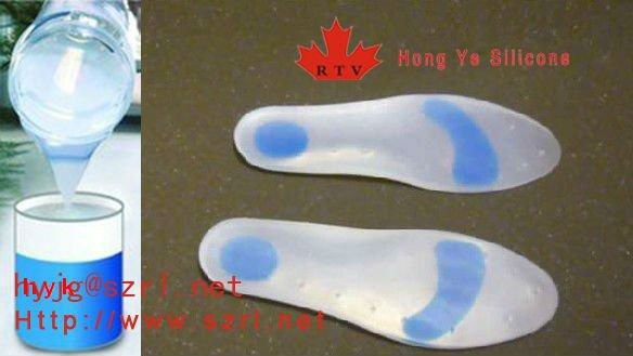 Transparent silicone for footcare shoe insoles