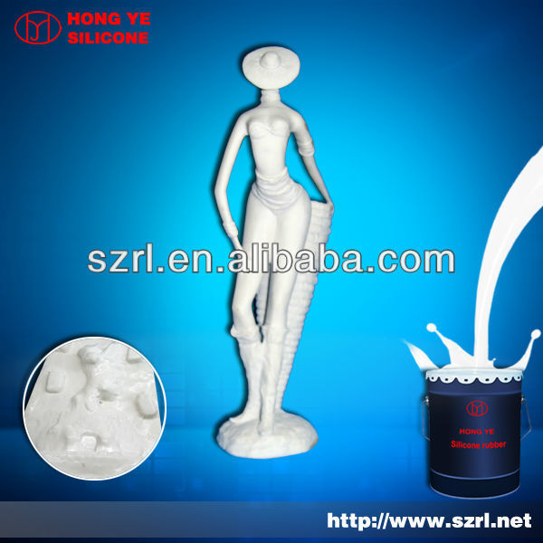 Gypsum sculpture molds making by molding silicone rubber