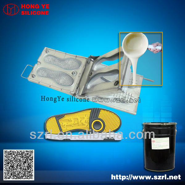 Silicone rubber for shoe molding