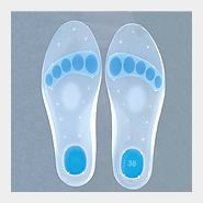 Shock absorption silicone rubber insole for shoes