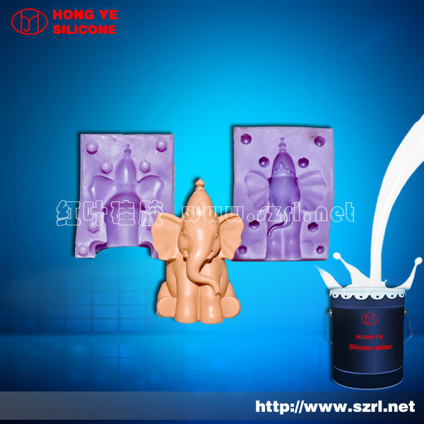 Plaster Mould Making Used Clear Liquid Silicon Rubber