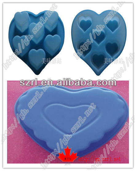 chocolate mouldings 2 parts silicone rubber(1:1)