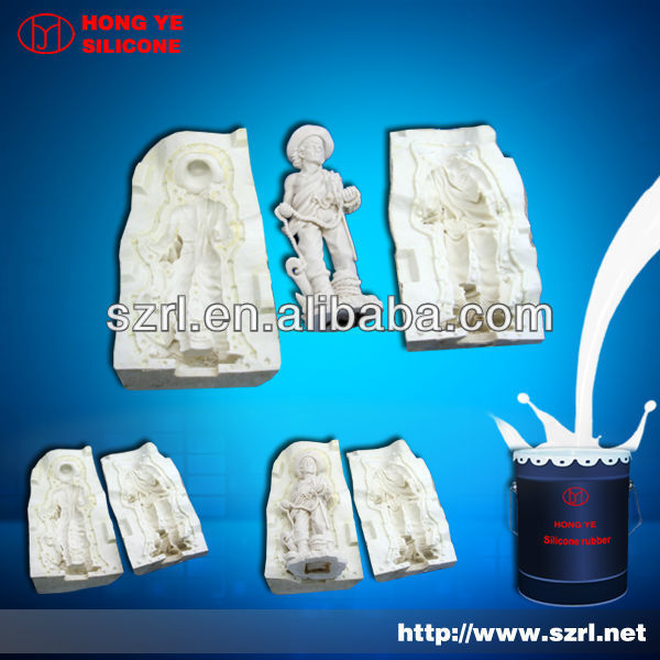 Liquid silicone rubber for sculpture mold making