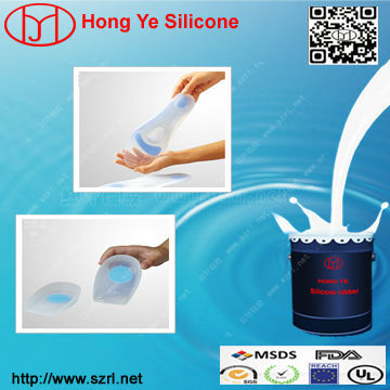 Soft silicon rubber for orthotic shoe insole