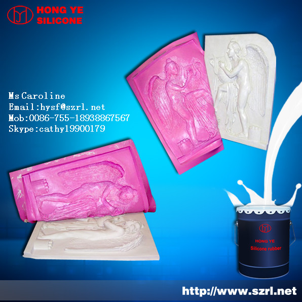 Liquid silicone for making molds of gypsum board