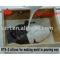Pourable silicone rubber