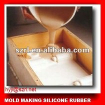 Addition cured silicone rubber material for cement decorations