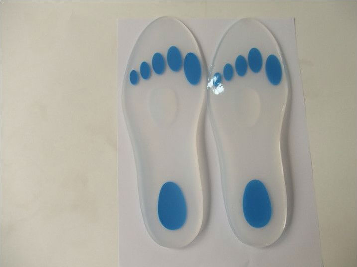 Silicone rubber material for heel cups